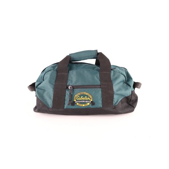 Vintage Cabelas Spell Out Handled Hunting Shooting Ammunition Duffel Bag Green Bags